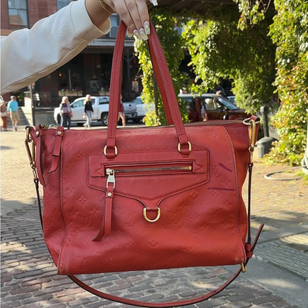 Louis Vuitton LV Hand Bag Lumineuse PM Reds Monogram Empreinte